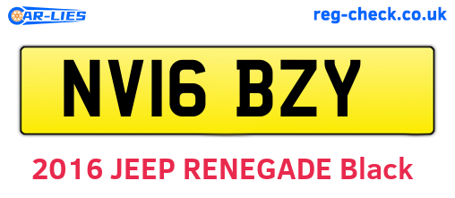 NV16BZY are the vehicle registration plates.