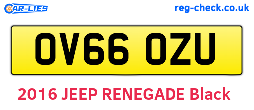 OV66OZU are the vehicle registration plates.
