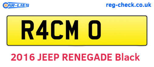R4CMO are the vehicle registration plates.