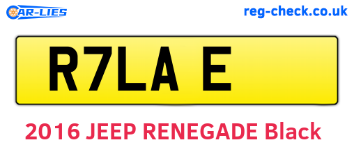 R7LAE are the vehicle registration plates.