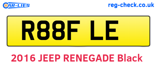 R88FLE are the vehicle registration plates.