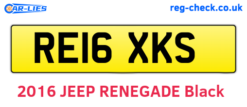 RE16XKS are the vehicle registration plates.