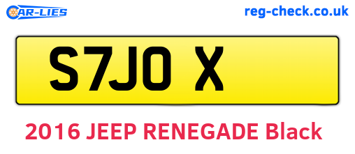 S7JOX are the vehicle registration plates.