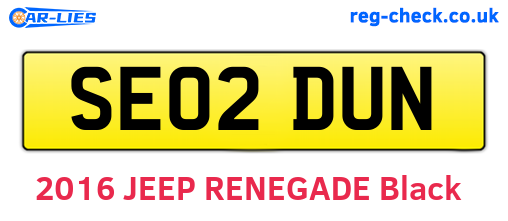 SE02DUN are the vehicle registration plates.
