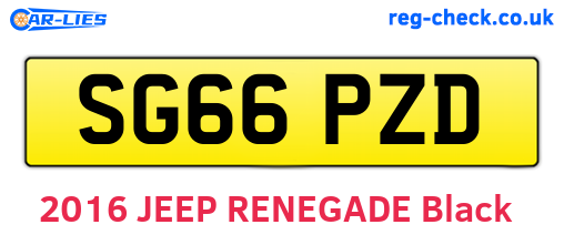 SG66PZD are the vehicle registration plates.
