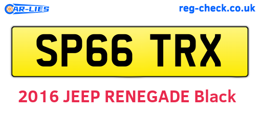 SP66TRX are the vehicle registration plates.
