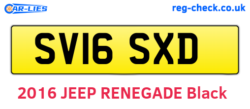 SV16SXD are the vehicle registration plates.