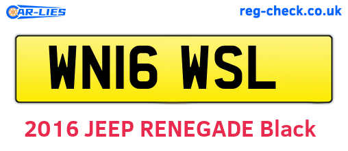 WN16WSL are the vehicle registration plates.