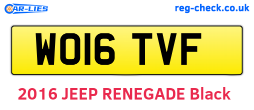 WO16TVF are the vehicle registration plates.