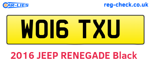 WO16TXU are the vehicle registration plates.