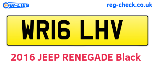 WR16LHV are the vehicle registration plates.