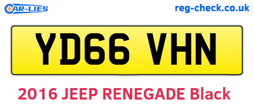 YD66VHN are the vehicle registration plates.
