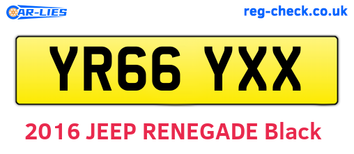 YR66YXX are the vehicle registration plates.
