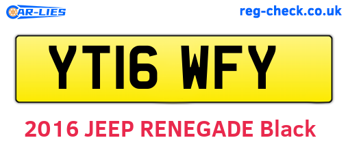 YT16WFY are the vehicle registration plates.