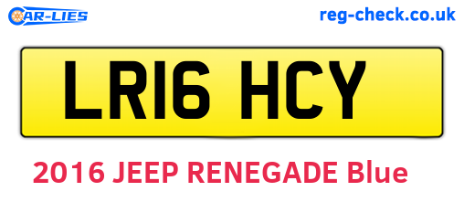 LR16HCY are the vehicle registration plates.
