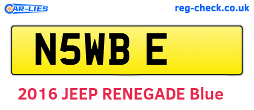 N5WBE are the vehicle registration plates.