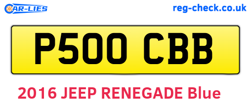 P500CBB are the vehicle registration plates.