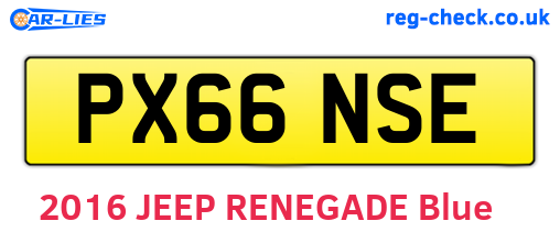 PX66NSE are the vehicle registration plates.