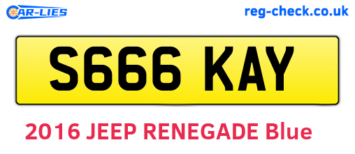 S666KAY are the vehicle registration plates.