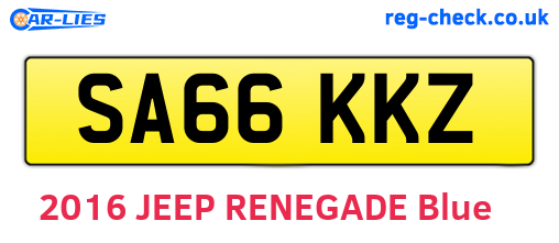 SA66KKZ are the vehicle registration plates.