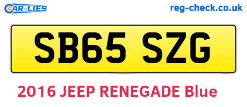 SB65SZG are the vehicle registration plates.