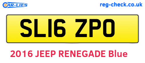 SL16ZPO are the vehicle registration plates.
