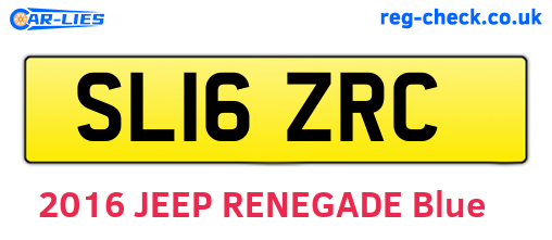 SL16ZRC are the vehicle registration plates.