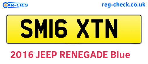 SM16XTN are the vehicle registration plates.
