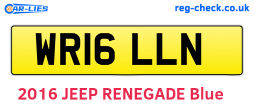 WR16LLN are the vehicle registration plates.
