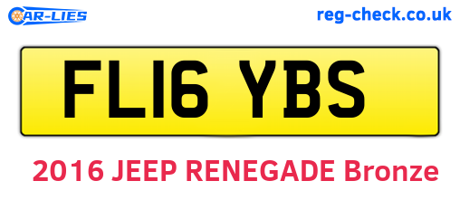FL16YBS are the vehicle registration plates.
