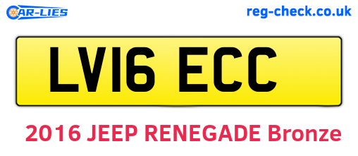 LV16ECC are the vehicle registration plates.