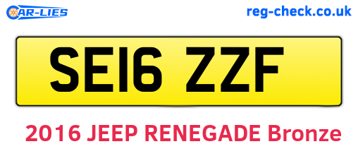 SE16ZZF are the vehicle registration plates.