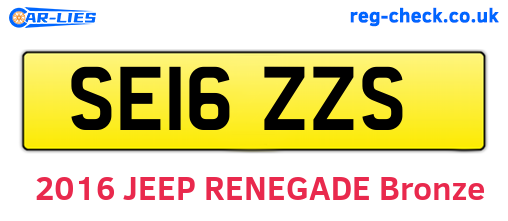 SE16ZZS are the vehicle registration plates.