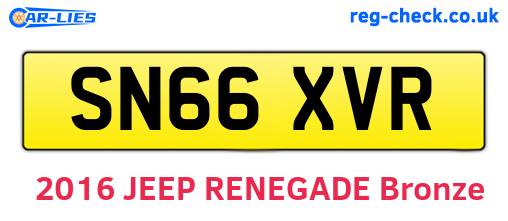 SN66XVR are the vehicle registration plates.