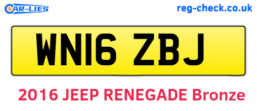 WN16ZBJ are the vehicle registration plates.
