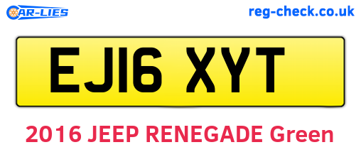 EJ16XYT are the vehicle registration plates.