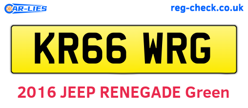 KR66WRG are the vehicle registration plates.