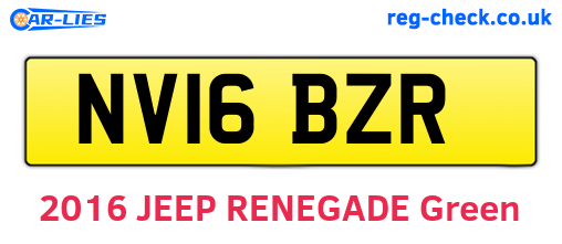 NV16BZR are the vehicle registration plates.