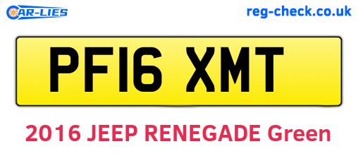 PF16XMT are the vehicle registration plates.