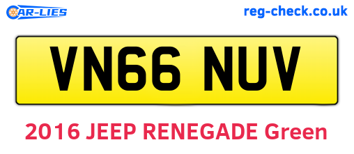 VN66NUV are the vehicle registration plates.