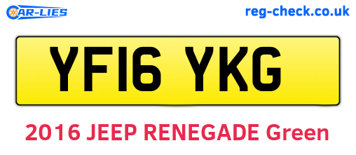 YF16YKG are the vehicle registration plates.