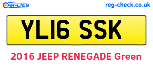 YL16SSK are the vehicle registration plates.