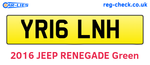 YR16LNH are the vehicle registration plates.