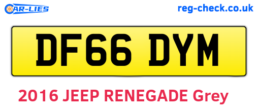 DF66DYM are the vehicle registration plates.