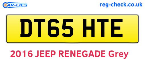 DT65HTE are the vehicle registration plates.