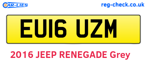 EU16UZM are the vehicle registration plates.