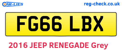 FG66LBX are the vehicle registration plates.