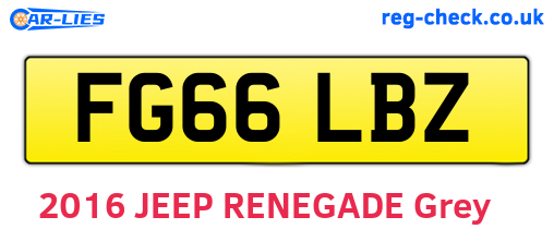 FG66LBZ are the vehicle registration plates.