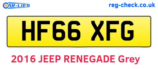 HF66XFG are the vehicle registration plates.