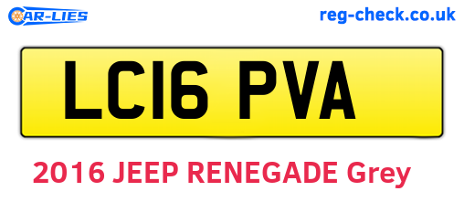 LC16PVA are the vehicle registration plates.